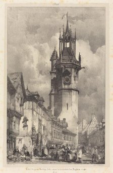 Tour du gros-horloge, Evreux, 1824. Creator: Richard Parkes Bonington.