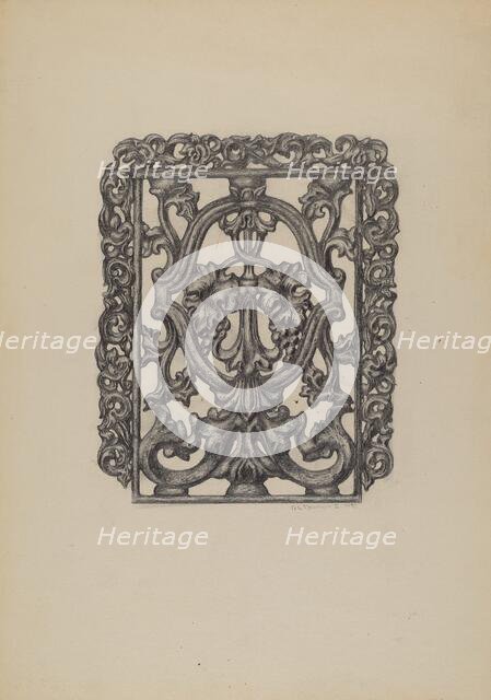 Window Grille, 1937. Creator: Austin L. Davison.