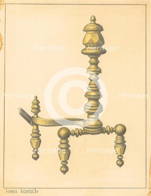Andiron, 1935/1942. Creator: Hans Korsch.