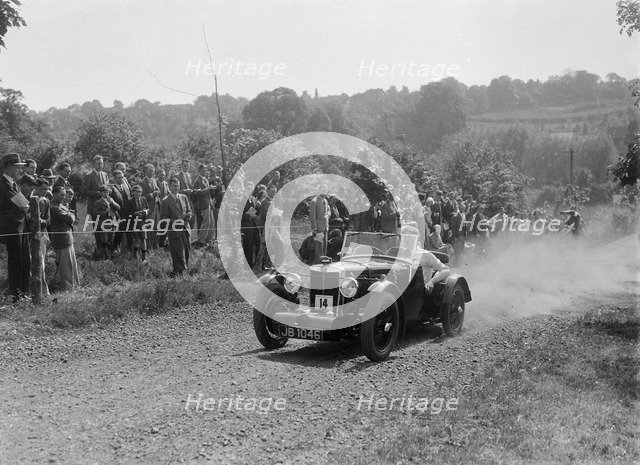 Prototype MG K3, Bugatti Owners Club Hill Climb, Chalfont St Peter, Buckinghamshire, 1935. Artist: Bill Brunell.