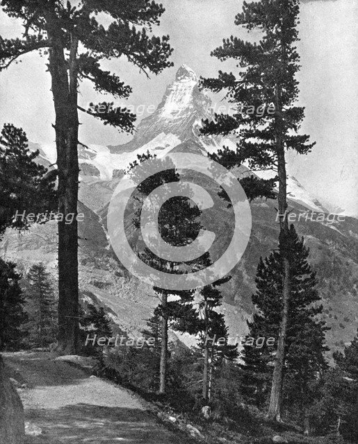 The Matterhorn as seen from the Riffel path, the Alps, 20th century. Artist: Unknown