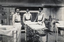 St Bartholomew's Hospital, London: nurses in Theatre D, c1890. Creator: Unknown.