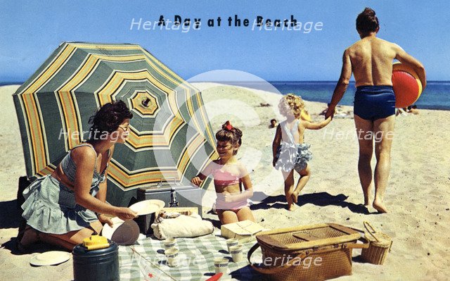 'A Day at the Beach', USA, 1959. Artist: Unknown