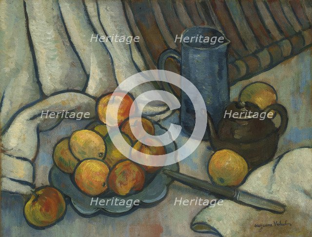 Apples, teapot and jug, ca 1919. Artist: Valadon, Suzanne (1865-1938)