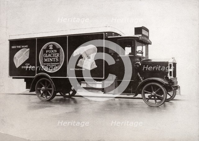 Lorry in Fox's Glacier Mints livery, 1925. Artist: Unknown