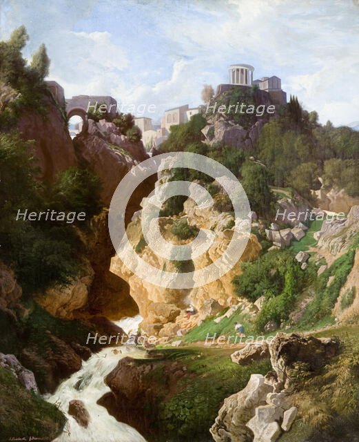 Temple of Vesta in Tivoli, 1858. Creator: Awit Szubert.