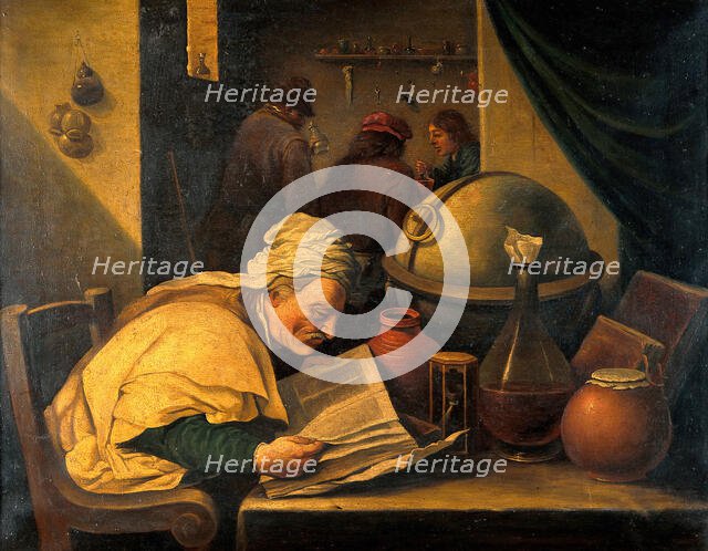 An alchemist in his laboratory, c1680s. Creator: Teniers, David, 1610-1690 (After).