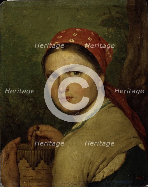A Peasant Girl, c. 1824. Artist: Venetsianov, Alexei Gavrilovich (1780-1847)