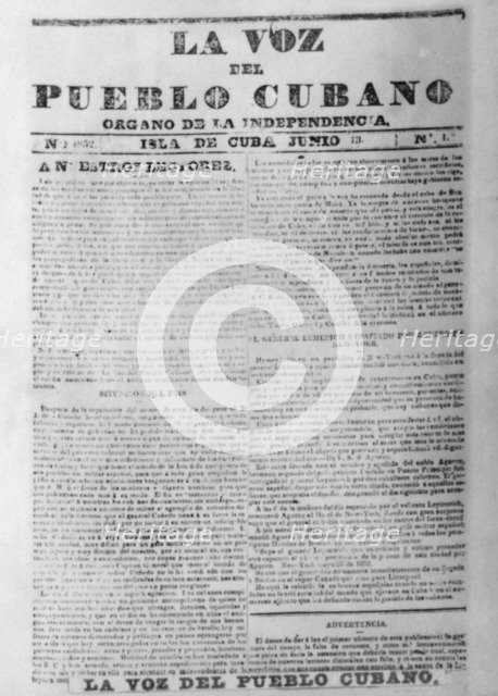 The voice of the people newspaper, (1852), 1920s. Artist: Unknown