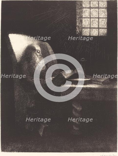 Le Liseur (The reader), 1892. Creator: Odilon Redon.