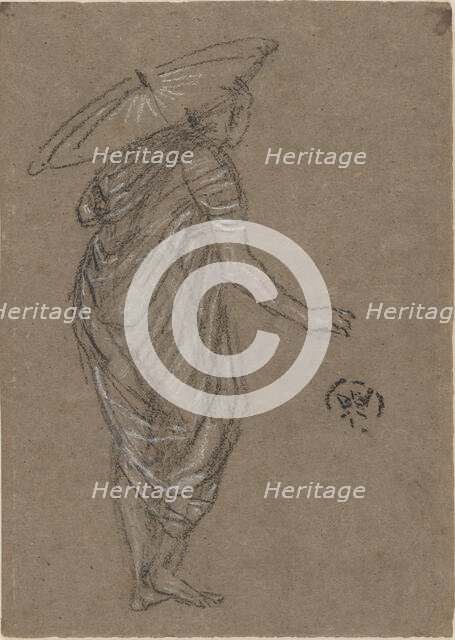 Woman with Parasol, 1870-1873. Creator: James Abbott McNeill Whistler.