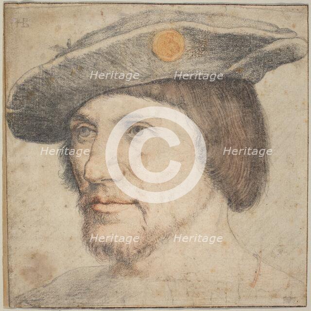 Portrait of a Man Wearing a Hat with a Medallion, 1520/1540. Creator: Unknown.
