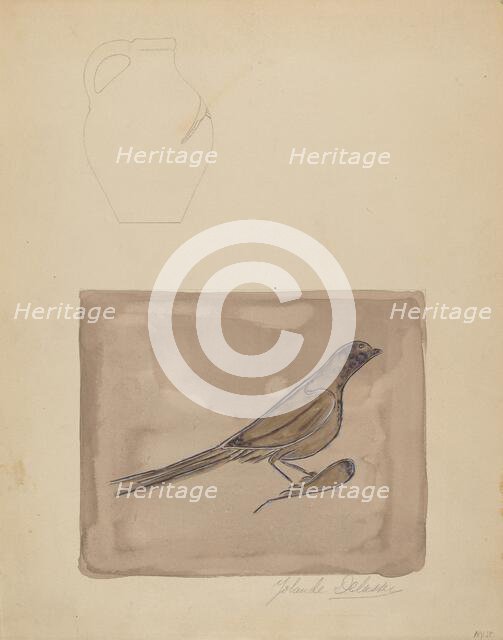 Jug, c. 1938. Creator: Yolande Delasser.