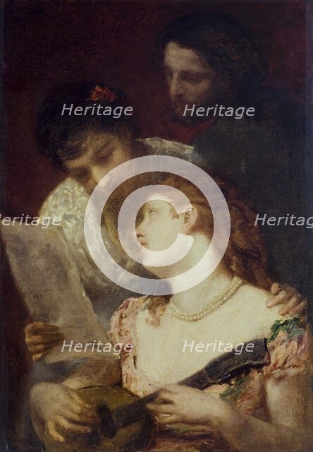 La musique (music party), 1874. Creator: Mary Cassatt.