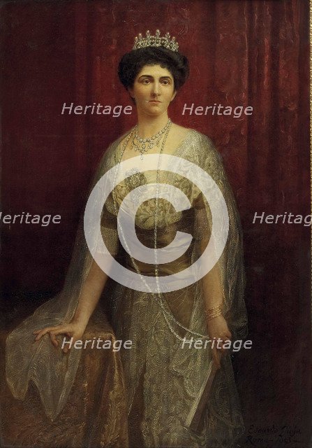Portrait of Princess Elena of Montenegro (1873-1952), Queen of Italy, 1913.