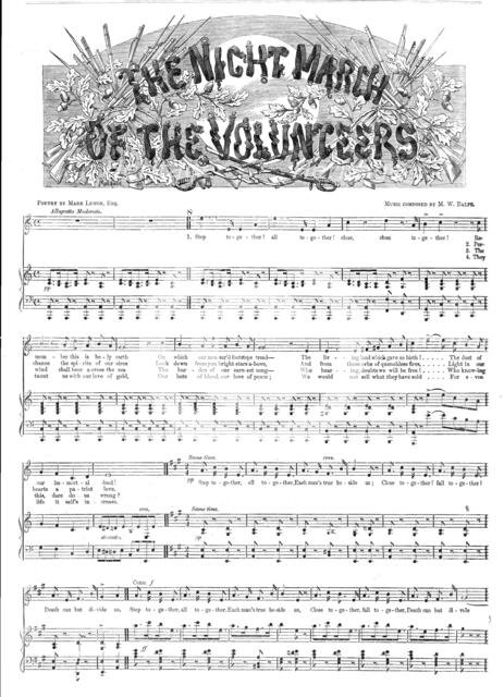 "The Night March of the Volunteers", 1860. Creator: Thomas Robert Macquoid.