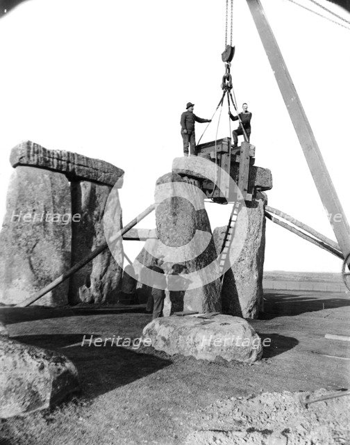 Stonehenge, Amesbury, Wiltshire, 1919-1920. Artist: A Trowbridge