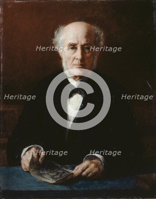 Portrait of the writer Étienne Arago (1802-1892) , 1882. Creator: Valadon, Jules Emmanuel (1826-1900).