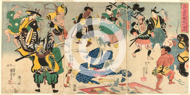 The Extraordinary Phenomenon of the Popular Otsu Picture (Tokini otsue kidai no maremono), 1848. Creator: Utagawa Kuniyoshi.