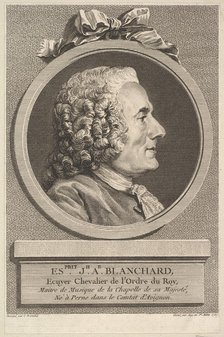 Portrait of Esprit-Joseph-Antoine Blanchard, 1767. Creator: Augustin de Saint-Aubin.
