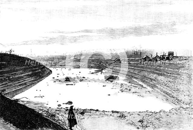 Progress of the Manchester Ship Canal works: finished cutting at Weaste, 1890. Creator: Unknown.