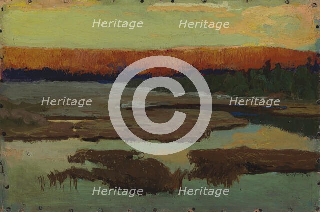 Landscape from Lapland, Summer Night, 1898. Creator: Gabriel Engberg.