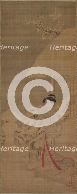 Beauty (Bijin) in the Snow, late 18th-early 19th century. Creator: Kokan Shiba (Japanese, 1747-1818).