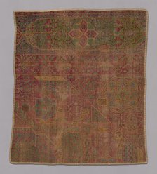 Carpet Fragment, Egypt, Mamluk period (1250-1517), late 15th/early 16th century. Creator: Unknown.