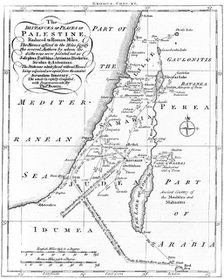 Map of Palestine based on ancient authors, c1830. Artist: Unknown