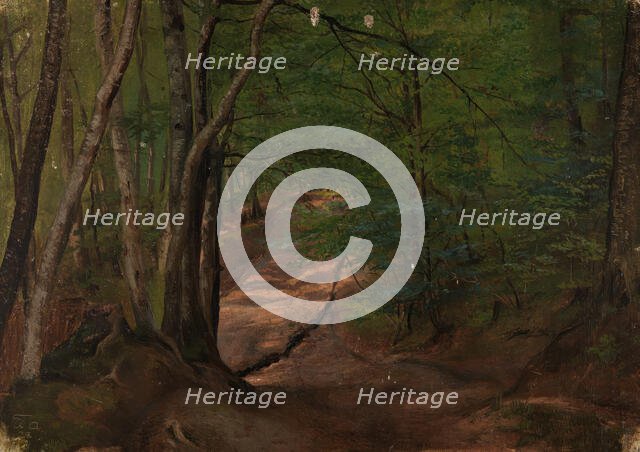 Road in the Forest, 1838. Creator: Adolph Tidemand.