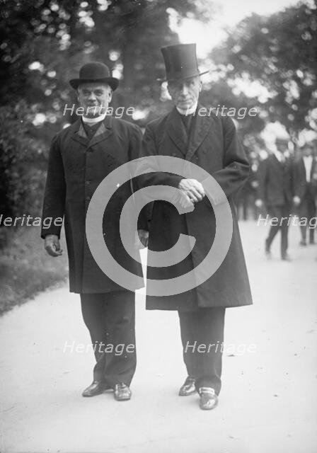 Mons. William T. Russell, Pastor, St. Patrick's Church, left, with Cardinal Gibbons, 1916. Creator: Harris & Ewing.