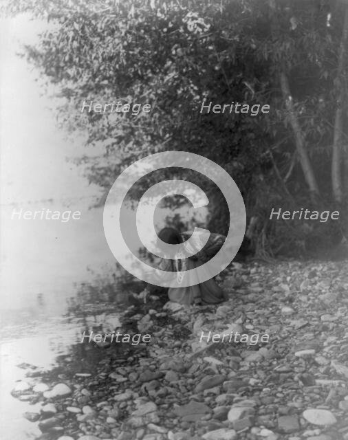 By the river-Flathead, c1910. Creator: Edward Sheriff Curtis.