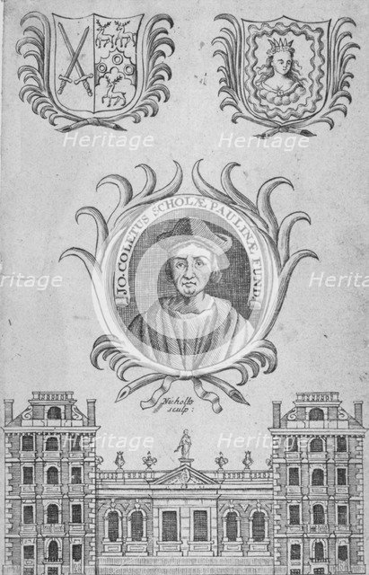 St Paul's School, City of London, 1750. Artist: Sutton Nicholls