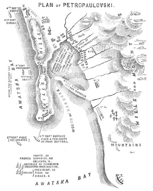 Plan of Petropaulovski, 1854. Creator: Unknown.