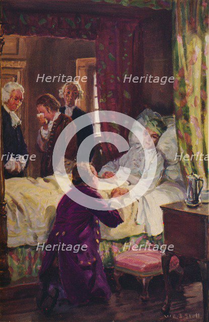 'Jones flung himself at his benefactor's feet', c1800, (1934). Artist: WRS Scott.