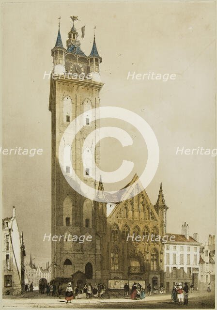 Picturesque Architecture in Paris, Ghent, Antwerp, Touen, etc., 1839. Creator: Thomas Shotter Boys.