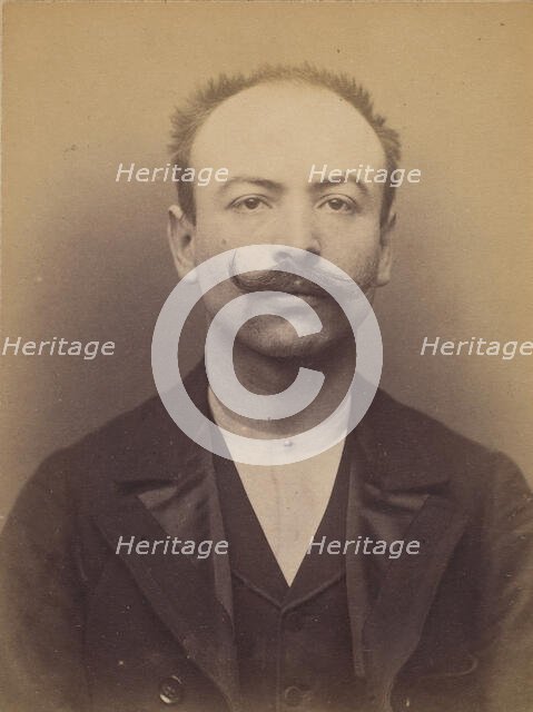 Klein. Louis. 25 ans, né le 8/8/67 à Colmar (Alsace). Employé de commerce. Anarchiste. 11/..., 1894. Creator: Alphonse Bertillon.