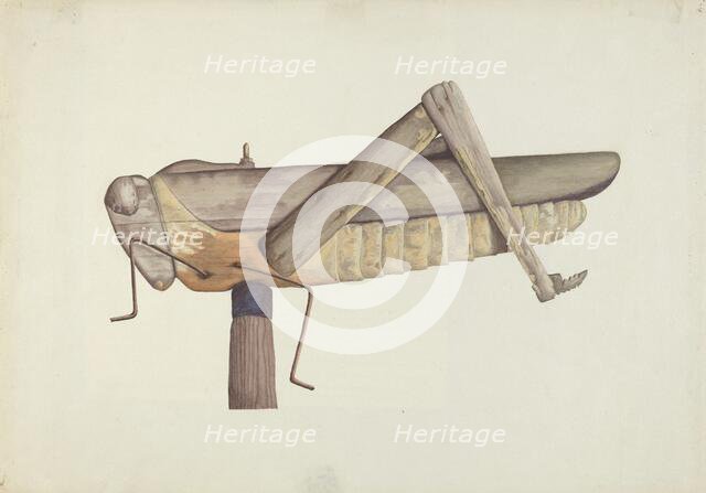 Grasshopper Weather Vane, 1937. Creator: Alfred Denghausen.