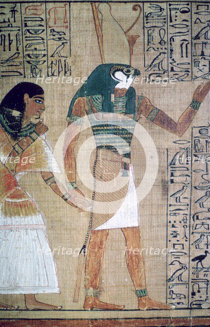 Detail from the Book of the Dead of Ani; sheet 4. Artist: Unknown