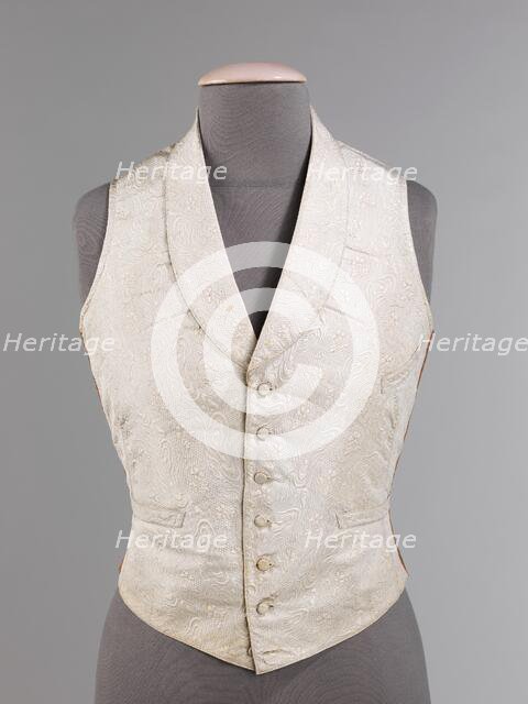 Evening vest, American, 1850-55. Creator: Unknown.
