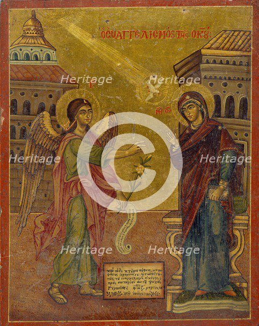 Icon of The Annunciation, 18th-19th century. Artist: John.