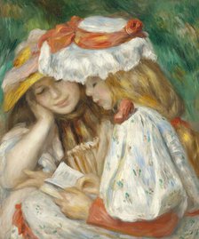 Two Girls Reading, between c1890 and c1891. Creator: Pierre-Auguste Renoir.