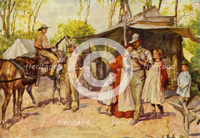 'Delivering Letters in the Australian Bush', 1911. Creator: Unknown.