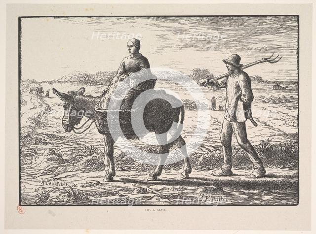 Morning, from the series, Four Times of the Day, 1830-75. Creator: Jacques-Adrien Lavieille.