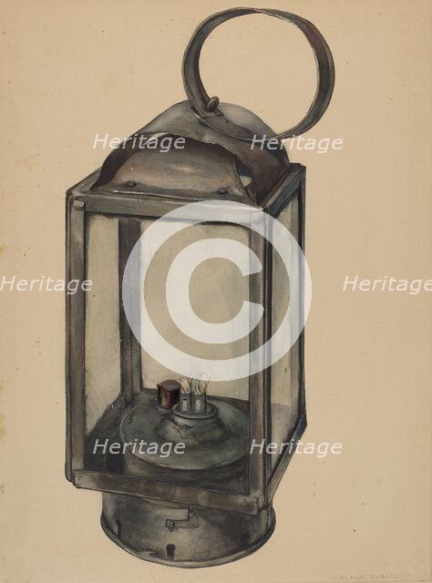 Lantern (Shaker), c. 1937. Creator: Adelaide Dyball.
