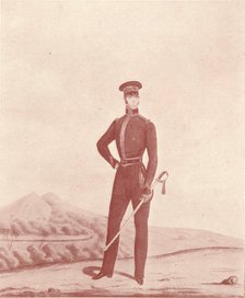 'Officer of the Madras Army (Rifles, Undress)',  c1837-1843, (1909). Artist: William Hunsley.