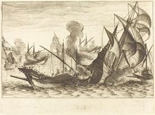 The Second Naval Battle, c. 1614. Creator: Jacques Callot.