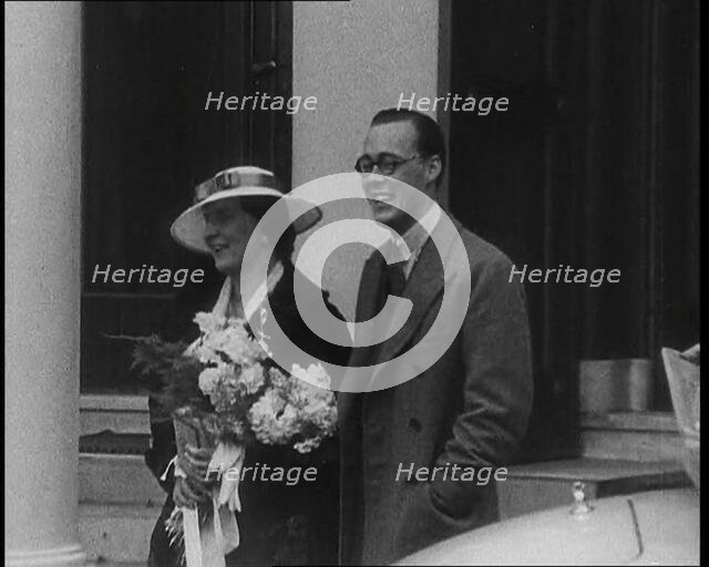 His Serene Highness Prince Bernhard of Lippe-Biesterfeld and Her Royal Highness Princess... , 1936. Creator: British Pathe Ltd.