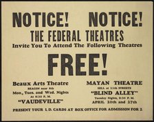 Theatre poster, Los Angeles, Los Angeles, [193-]. Creator: Unknown.