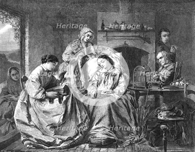 "The Foster Sisters", by John Bostock, in the Manchester Exhibition, 1865. Creator: W Thomas.